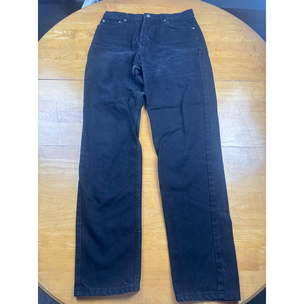 Vintage J.Crew Mens 32 Black Jeans Straight Leg 100% Cotton Made in USA 90s